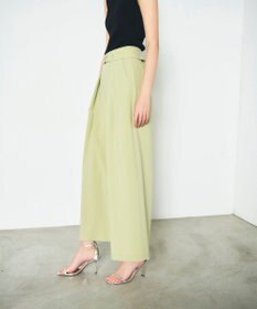 GRACE CONTINENTAL ツータックベルトワイドパンツ