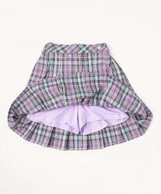 ANY KIDS ラメチェックプリーツスカパン