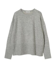 Green Parks ｆｕｗａっとメランジ袖リブ長めニットプルオーバー