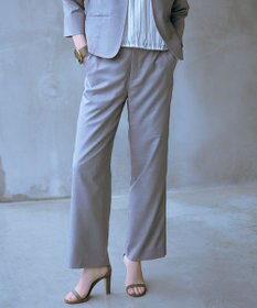 J.PRESS LADIES 【セットアップ対応・洗える・UV加工・吸水速乾】OXIJEWELストレッチ ストレート パンツ