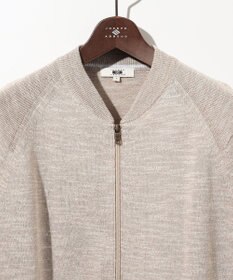 JOSEPH ABBOUD 【イタリア糸使用/清涼感/軽い/洗える/サスティナブル】スラブギマ ニット  ジップ ブルゾン