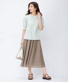 J.PRESS LADIES 【洗える】ブライトスパンボイルAタック スカート