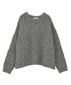 Green Parks ふわふわケーブルニットプルオーバー