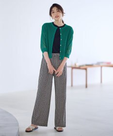 ANY L メッシュパターンニットカーディガン