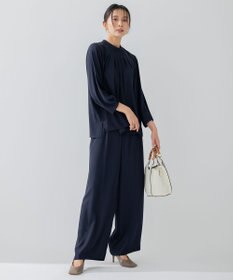 23区 S 【洗える】バックサテンアムンゼン ワイドパンツ