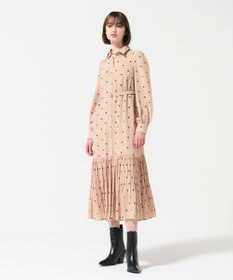 GRACE CONTINENTAL ベルト付刺繍ロングワンピース