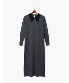 Te chichi レース衿ニットワンピース