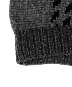 WEGO ベロアモールパターンカーディガン