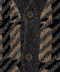 WEGO ベロアモールパターンカーディガン