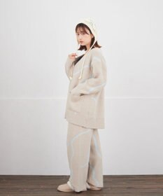 Tiaclasse ふわもちニュアンス配色ニットカーディガン