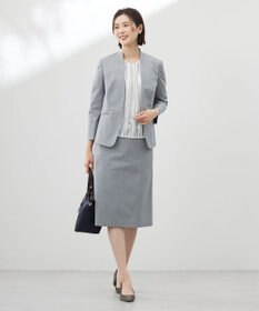 J.PRESS LADIES 【洗える】ランダムストライプ シアー プルオーバー カットソー