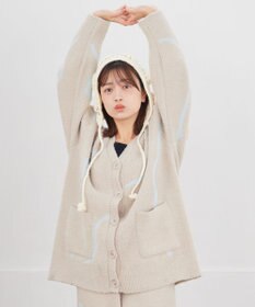 Tiaclasse ふわもちニュアンス配色ニットカーディガン