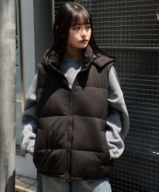 WEGO 【25年秋冬新作/ユニセックス着用ITEM/MLサイズ展開】2WAYパファーベスト