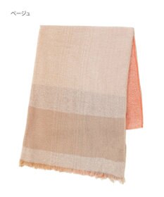 MOONBAT FURLA(フルラ）カシミヤ100％ オンブレー チェック ストール 手洗いOK