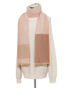 MOONBAT FURLA(フルラ）カシミヤ100％ オンブレー チェック ストール 手洗いOK