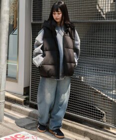 WEGO 【25年秋冬新作/ユニセックス着用ITEM/MLサイズ展開】2WAYパファーベスト