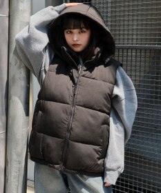 WEGO 【25年秋冬新作/ユニセックス着用ITEM/MLサイズ展開】2WAYパファーベスト