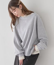 earth music&ecology 裾スリット裏毛プルオーバー