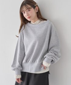 earth music&ecology 裾スリット裏毛プルオーバー