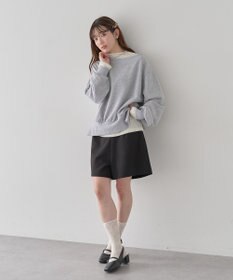 earth music&ecology 裾スリット裏毛プルオーバー