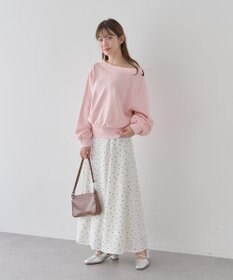 earth music&ecology 裾スリット裏毛プルオーバー