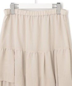 23区 L 【洗える】エアリージョーゼット ティアード スカート