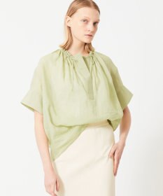 BEIGE， LILAC / ギャザーブラウス