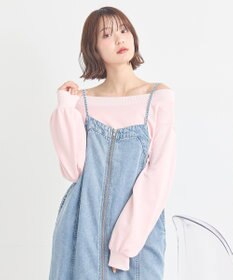 earth music&ecology 裾スリット裏毛プルオーバー