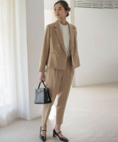 組曲 【ストレッチ・イージーケア】オシャクロス テーパードパンツ