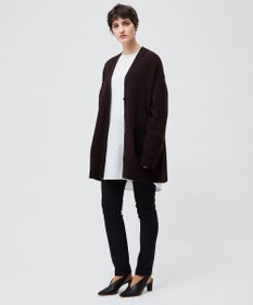 BEIGE， 【洗える】LEADER / フェイクレザーポケットオーバーサイズカーディガン