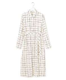 ICB L 【30th ANNIVERSARY】 ウィンドウペンプリント シャツワンピース