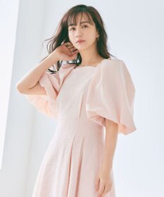 #Newans 【優木まおみさんコラボ】スクエアネックパフスリーブワンピース