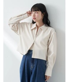 earth music&ecology ジップショートシャツ