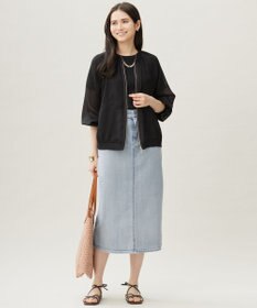 自由区 【洗える】シャーリングジャージー Tシャツ