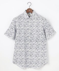 JOSEPH ABBOUD 【日本製ジャージー使用・清涼感・イージーケア】シャンブレー ペイズリープリント シャツ