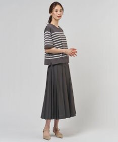 J.PRESS LADIES 【一枚で着映え】COTTON ACETATE DRY ニット Tシャツ