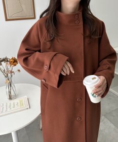 WEGO スタンドカラーロングコート