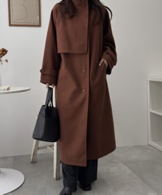 WEGO スタンドカラーロングコート