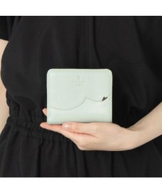 LANVIN en Bleu デクール 二つ折りLファスナー財布