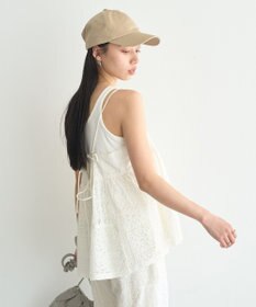 earth music&ecology 【セットアップ対応】【WEB・一部店舗限定】パッチワークレースキャミソール