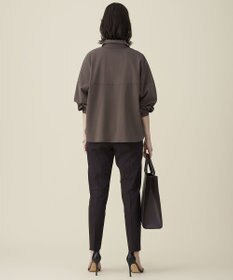 自由区 ブラッシュドコットンサテン シャツ