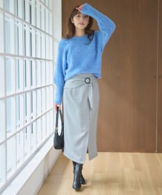 Feroux 【洗える】バックルデザイン タイトスカート