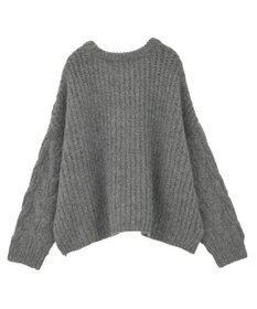 Green Parks ふわふわケーブルニットプルオーバー