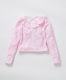 OP／FILA 【marie claire ENFANTS】フリル襟付き長袖ラッシュガード型水着