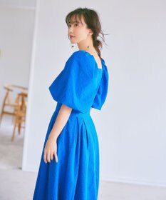 #Newans 【優木まおみさんコラボ】スクエアネックパフスリーブワンピース