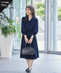 Tiaclasse 【洗える】リボンボウタイワンピース