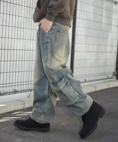 WEGO スウィッチングデニムカーゴパンツ