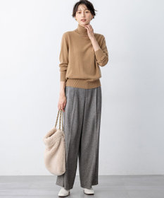 23区 L 【滝沢眞規子さん着用/Oggi掲載/洗える】ピュアカシミヤ タートルネック ニット