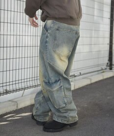 WEGO スウィッチングデニムカーゴパンツ