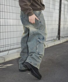 WEGO スウィッチングデニムカーゴパンツ